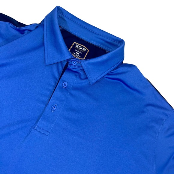 Club 38 Cremieux Performance Blue Polo Shirt Mens XXL Short Sleeve Golf Casualx - Picture 3 of 11